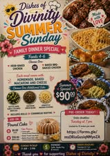 Summer Sunday Family Dinner Special flyer